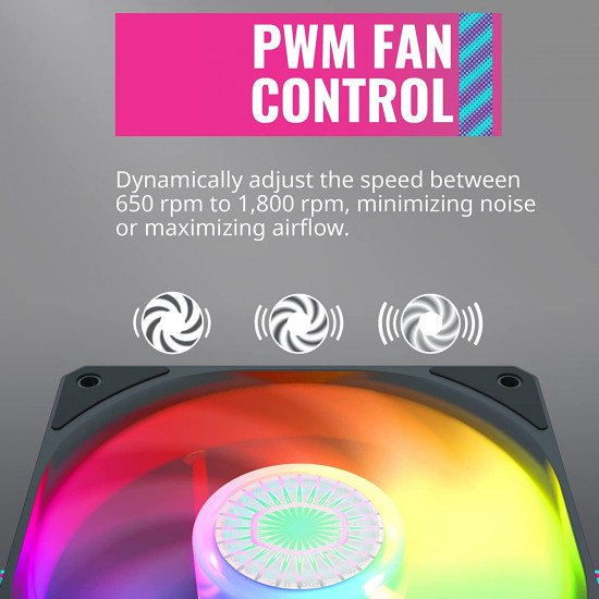 مراوح تركيب :COOLER MASTER SICKLEFLOW 120ARGB 1PACK