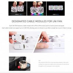 مراوح تركيب : LIAN LI CASE UNI-FAN SL120 3PACK BLACK