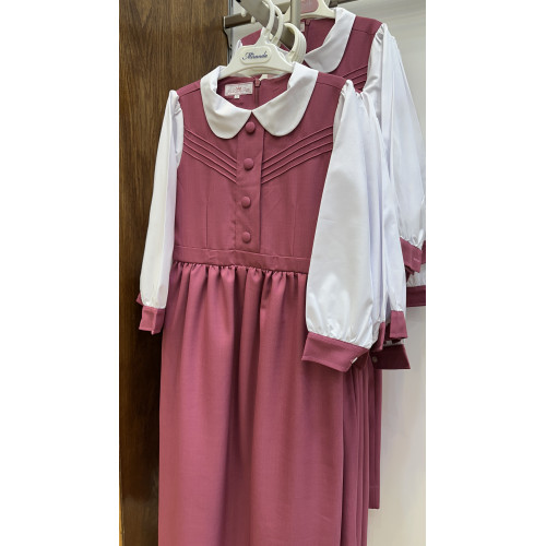 مريول مدرسي وردي متصل 144724