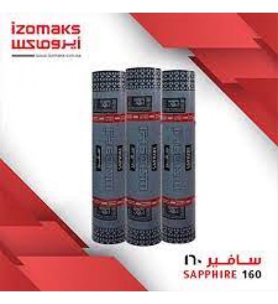 لفة عازل مائي بحص 160جرام ايزوماكس 10متر ×4ملي 