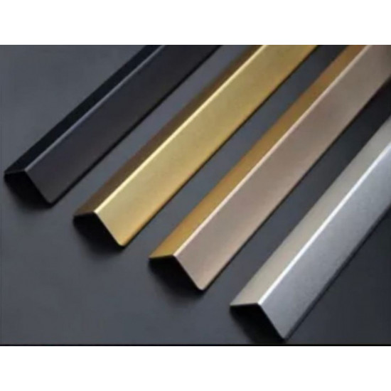 زاوية ركن سل استيل 3×3 سم برونزى مطفى 2.44م