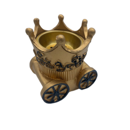 مبخرة ذهبية بتصميم عربة مبخرة ذهبية بتصميم عربة