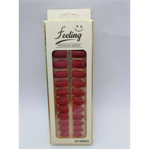 اظافر صناعية بلاصق ذاتي 24 ظفر ،أحمر مطفي اظافر صناعية بلاصق ذاتي 24 ظفر ،أحمر مطفي