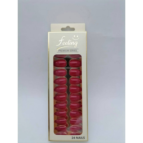 اظافر صناعية بلاصق ذاتي 24 ظفر ،أحمر لامع اظافر صناعية بلاصق ذاتي 24 ظفر ،أحمر لامع