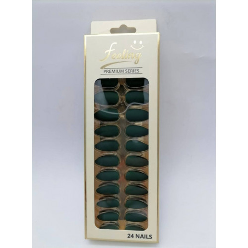 اظافر صناعية بلاصق ذاتي 24 ظفر ،أخضر غامق مطفي اظافر صناعية بلاصق ذاتي 24 ظفر ،أخضر غامق مطفي