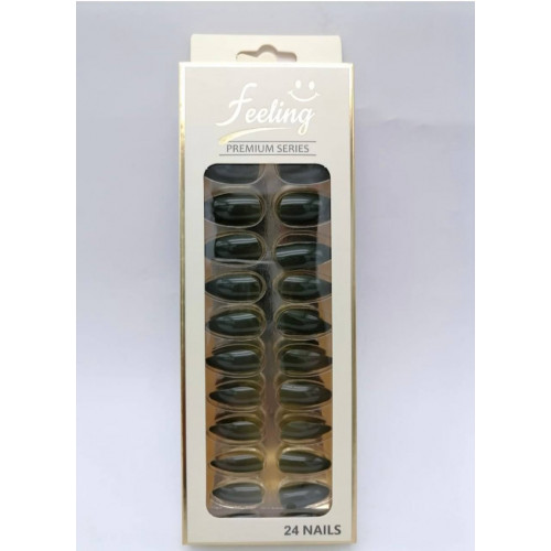 اظافر صناعية بلاصق ذاتي 24 ظفر ،أخضر غامق لامع اظافر صناعية بلاصق ذاتي 24 ظفر ،أخضر غامق لامع