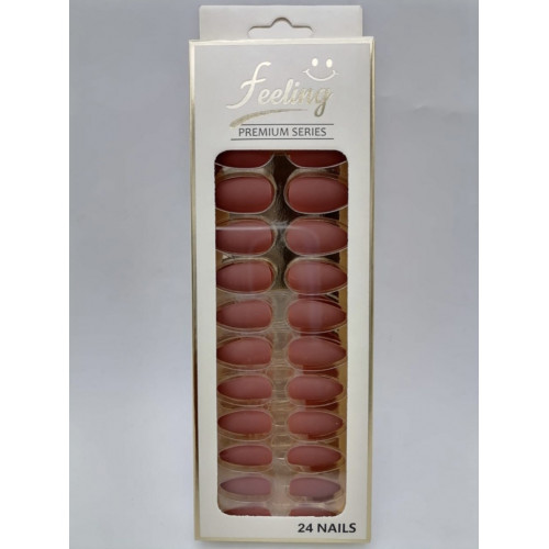 اظافر صناعية بلاصق ذاتي 24 ظفر ،أحمر فاتح مطفي اظافر صناعية بلاصق ذاتي 24 ظفر ،أحمر فاتح مطفي