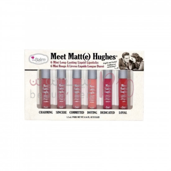 ‎مجموعة ميني سداسية من أحمر الشفاة السائل المطفي من ذا بالم