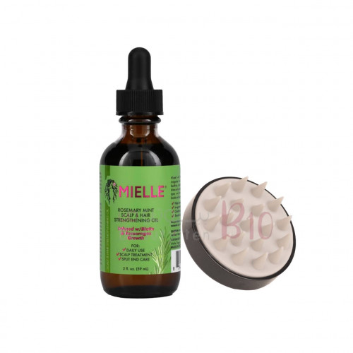 زيت نمو الشعر بالنعناع والروزماري من ميلي 59مل+ فرشاة مساج لفروة الرأس سليكون