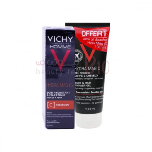 مرطب  هيدرا ماج بالفيتامين سي للعيون والوجه 50مل مع شاور جل من هيدرا ماج 100 من فيشي مرطب  هيدرا ماج بالفيتامين سي للعيون والوجه 50مل مع شاور جل من هيدرا ماج 100 من فيشي