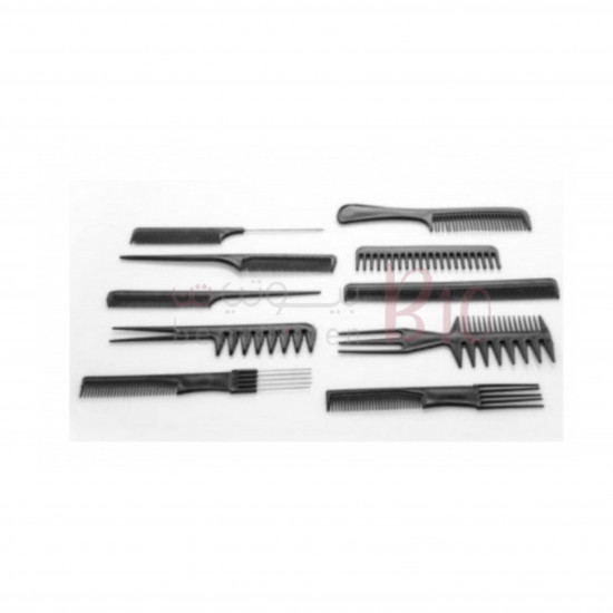 طقم من 10 قطع من مشط الشعر الاحترافي لتصفيف من ماكس اليجانس