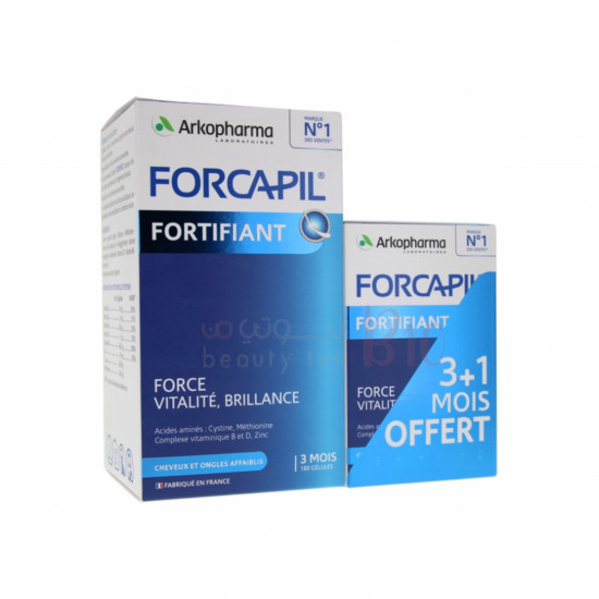 فوركابيل للشعر والأظافر 180 كبسولة + 60 كبسولة مجانية فوركابيل للشعر والأظافر 180 كبسولة + 60 كبسولة مجانية