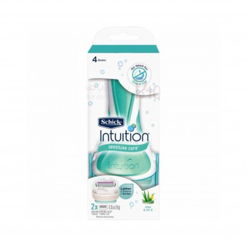 أداة موس الحلاقه والرغوه بالصبار وفيتامين اي من شيك انتيوشن - 2 قطعة