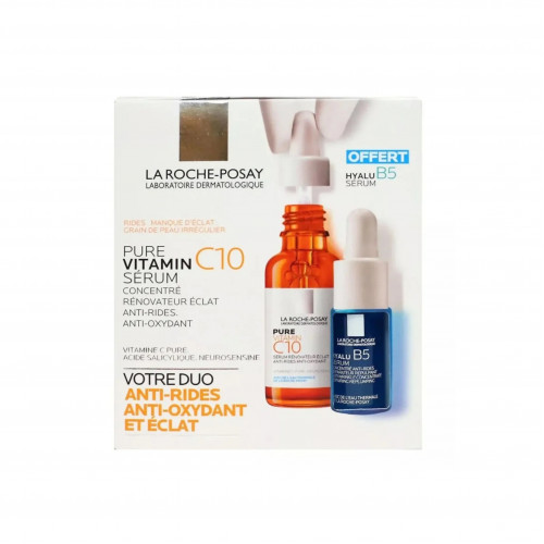 ثنائي الاشراق المضاد للاكسدة والتجاعيد فيتامين سي 30مل +هيالورونيك اسيد 10مل من لاروش بوزيه ثنائي الاشراق المضاد للاكسدة والتجاعيد فيتامين سي 30مل +هيالورونيك اسيد 10مل من لاروش بوزيه