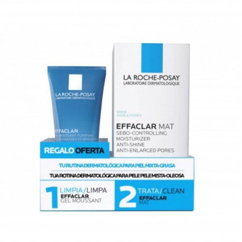 مرطب ايفاكلار مات 40مل +جل رغوة لتنظيف البشرة 50مل من لاروش بوزيه مرطب ايفاكلار مات 40مل +جل رغوة لتنظيف البشرة 50مل من لاروش بوزيه