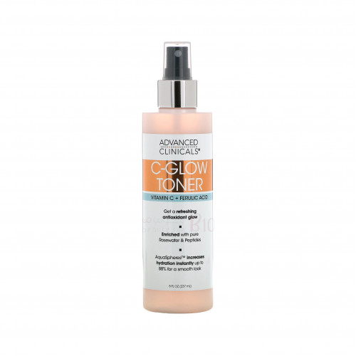 تونر سي-جلو فيتامين سي + حمض الفيروليك من ادفانس كلينيكلز 237مل تونر سي-جلو فيتامين سي + حمض الفيروليك من ادفانس كلينيكلز 237مل