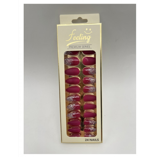 اظافر صناعية قليتر بلاصق ذاتي 24 ظفر (وردي داكن) اظافر صناعية قليتر بلاصق ذاتي 24 ظفر (وردي داكن)