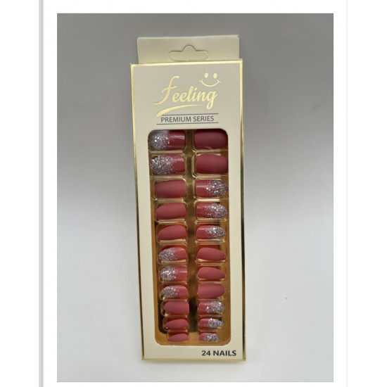 اظافر صناعية قليتر بلاصق ذاتي 24 ظفر (اللون نود) اظافر صناعية قليتر بلاصق ذاتي 24 ظفر (اللون نود)