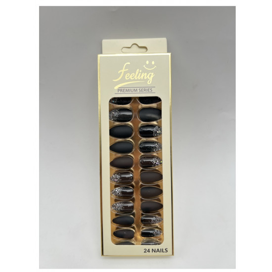 اظافر صناعية قليتر بلاصق ذاتي 24 ظفر (اللون الأسود) اظافر صناعية قليتر بلاصق ذاتي 24 ظفر (اللون الأسود)