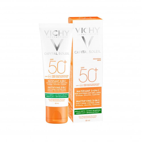 فيشي كابيتال سولي 3 في 1 واقي شمس للعناية بالوجه - 50 مل
