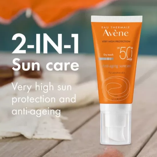 حماية عالية من الشمس للبشرة التي تظهر عليها علامات الشيخوخة من افين 50+SPF حماية عالية من الشمس للبشرة التي تظهر عليها علامات الشيخوخة من افين 50+SPF
