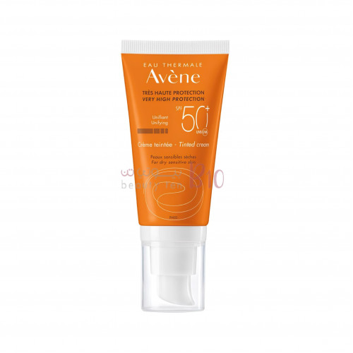 كريم واقي ضد الشمس ملون مع عامل حماية 50+ من افين - 50مل كريم واقي ضد الشمس ملون مع عامل حماية 50+ من افين - 50مل