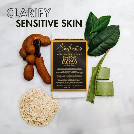 صابون أفريقي أسود بزبدة الشيا لعلاج الإكزيما من شيا مويستر - 142جم صابون أفريقي أسود بزبدة الشيا لعلاج الإكزيما من شيا مويستر - 142جم