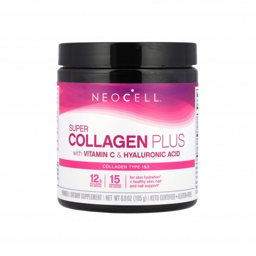 سوبر كولاجين بلس مع فيتامين سي وحمض الهيالورونيك 195جم