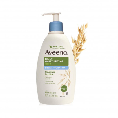 لوشن يومي مرطب الترطيب الشفاف، خالٍ من العطر من افينو - 350 مل