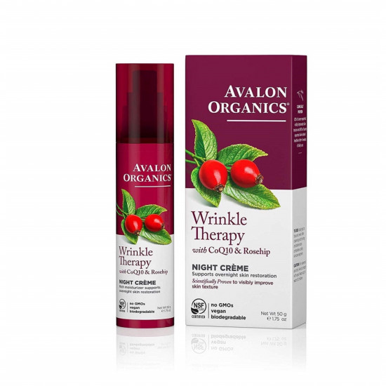 كريم ليلي لعلاج التجاعيد مع مساعد الإنزيم CoQ10 ووردة المسك من افالون اورغانيك 50ج كريم ليلي لعلاج التجاعيد مع مساعد الإنزيم CoQ10 ووردة المسك من افالون اورغانيك 50ج