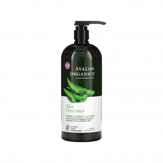 لوشن لليدين والجسم بخلاصة الألوڤيرا بدون رائحة عطرية من أفالون أورغانيكس - 907 جم لوشن لليدين والجسم بخلاصة الألوڤيرا بدون رائحة عطرية من أفالون أورغانيكس - 907 جم