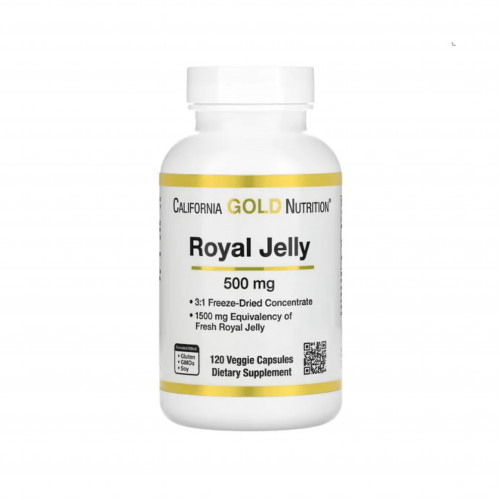 كالفورنيا غولد نيوتريشن غذاء ملكات النحل، مركز ومجفف بالتجميد، 500 ملجم، 120 كبسولة نباتية كالفورنيا غولد نيوتريشن غذاء ملكات النحل، مركز ومجفف بالتجميد، 500 ملجم، 120 كبسولة نباتية
