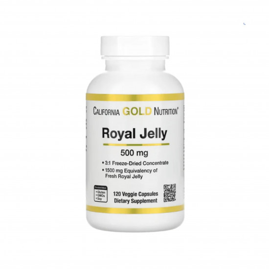 كالفورنيا غولد نيوتريشن غذاء ملكات النحل، مركز ومجفف بالتجميد، 500 ملجم، 120 كبسولة نباتية كالفورنيا غولد نيوتريشن غذاء ملكات النحل، مركز ومجفف بالتجميد، 500 ملجم، 120 كبسولة نباتية