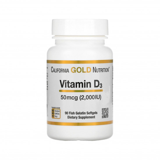 فيتامين د3، 50 مكجم (2,000 وحدة دولية)، 90 كبسولة هلامية من جيلاتين السمك فيتامين د3، 50 مكجم (2,000 وحدة دولية)، 90 كبسولة هلامية من جيلاتين السمك