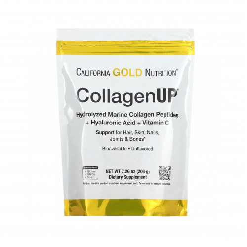 ببتيدات الكولاجين البحري المتحللة مع حمض الهيالورونيك وفيتامين جـ ، خالٍ من النكهات  206جم ببتيدات الكولاجين البحري المتحللة مع حمض الهيالورونيك وفيتامين جـ ، خالٍ من النكهات  206جم