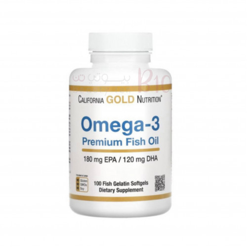 كبسولات زيت السمك اوميغا 3 من كاليفورنيا غولد نيوتريشن 100 كبسولة
