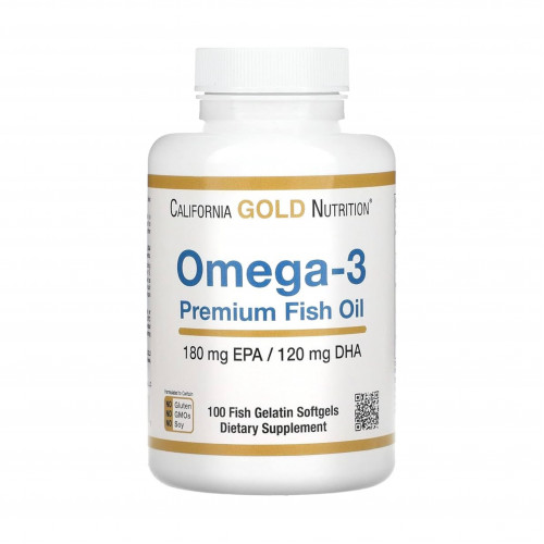 كبسولات زيت السمك اوميغا 3 من كاليفورنيا غولد نيوتريشن 100 كبسولة