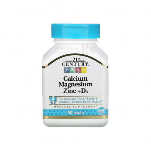 الكالسيوم والمغنيسيوم والزنك + د3، 90 قرص الكالسيوم والمغنيسيوم والزنك + د3، 90 قرص