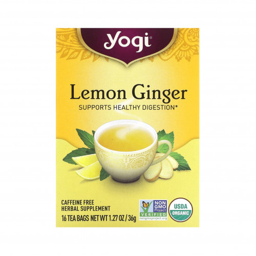 شاي الليمون والزنجبيل خالٍ من الكافيين من بوجي 16 كيس شاي (36 جم) شاي الليمون والزنجبيل خالٍ من الكافيين من بوجي 16 كيس شاي (36 جم)