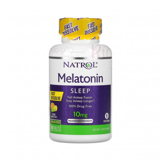 اقراص الميلاتونين سريعة الذوبان القوى القصوى بنكهة الحمضيات 100قرص 10جم اقراص الميلاتونين سريعة الذوبان القوى القصوى بنكهة الحمضيات 100قرص 10جم
