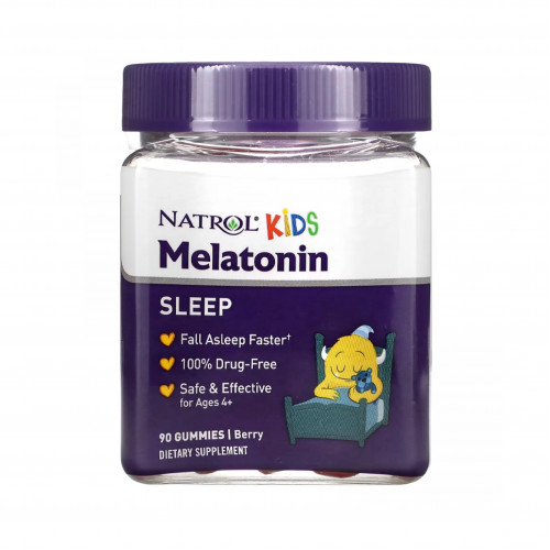 ميلاتونين للأطفال لعمر 4 سنوات وما فوق بنكهةالتوت 90 علكة من ناترول ميلاتونين للأطفال لعمر 4 سنوات وما فوق بنكهةالتوت 90 علكة من ناترول