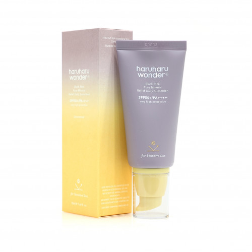 واقي شمس يومي معدني مرطب بالارز الاسود بعامل حماية 50 للبشرة الحساسة من هاروهارو واقي شمس يومي معدني مرطب بالارز الاسود بعامل حماية 50 للبشرة الحساسة من هاروهارو