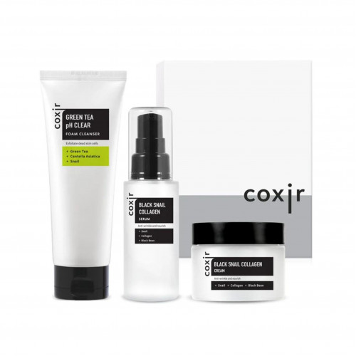 مجموعة البشرة الحلزون الاسود منظف 150مل+سيروم الكولاجين 50مل+كريم الكولاجين 50مل مجموعة البشرة الحلزون الاسود منظف 150مل+سيروم الكولاجين 50مل+كريم الكولاجين 50مل