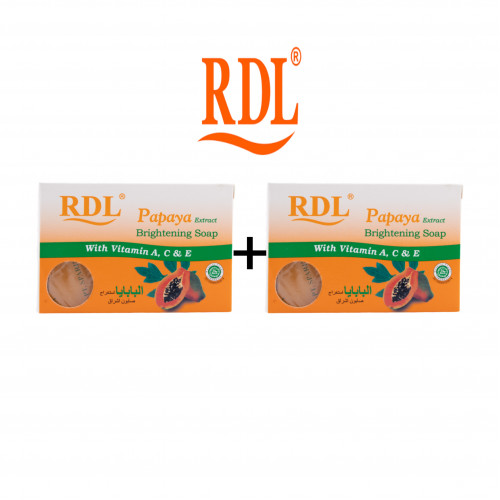 صابونة البابايا لتبييض البشرة من ار دي ال 1+1 مجانًا صابونة البابايا لتبييض البشرة من ار دي ال 1+1 مجانًا