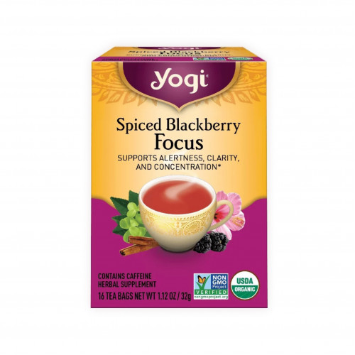 شاي اليقظة والتركيز بالتوت الأسود من يوجي 16 كيس