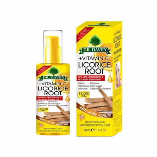 سيروم مضاد لحب الشباب بخلاصة عرق السوس وفيتامين سي من دكتور ديفي- 50 مل  سيروم مضاد لحب الشباب بخلاصة عرق السوس وفيتامين سي من دكتور ديفي- 50 مل