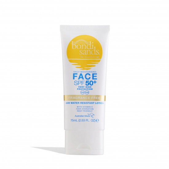 لوشن واقي الشمس من بوندي ساندز بدون رائحة عطرية SPF50+ - للوجه 75 مل