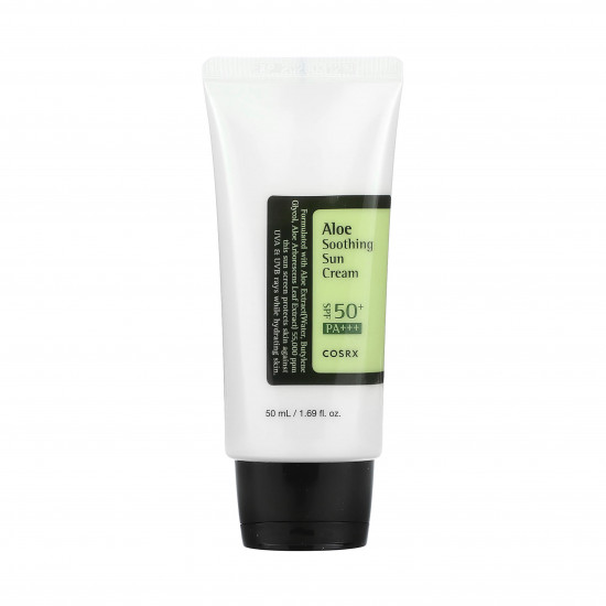 كريم الصبار المهدئ للحماية من الشمس ، PA +++ ، عامل حماية من الشمس 50+من كوسركس 50مل كريم الصبار المهدئ للحماية من الشمس ، PA +++ ، عامل حماية من الشمس 50+من كوسركس 50مل