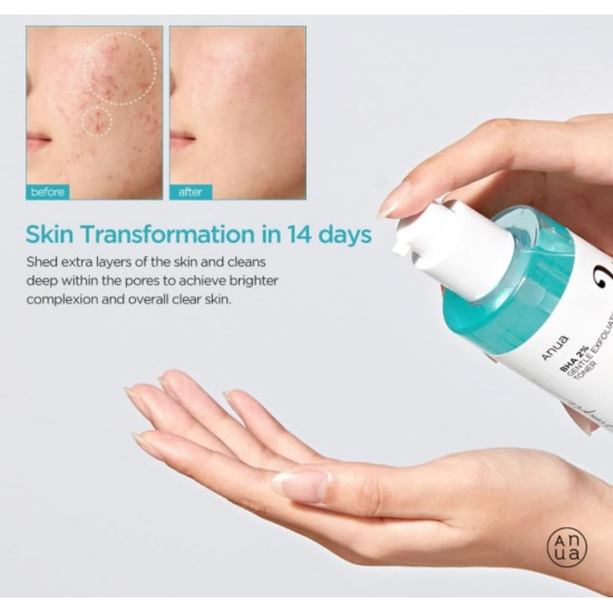 تونر مقشر BHA 2% لطيف من انوا , 150مل تونر مقشر BHA 2% لطيف من انوا , 150مل