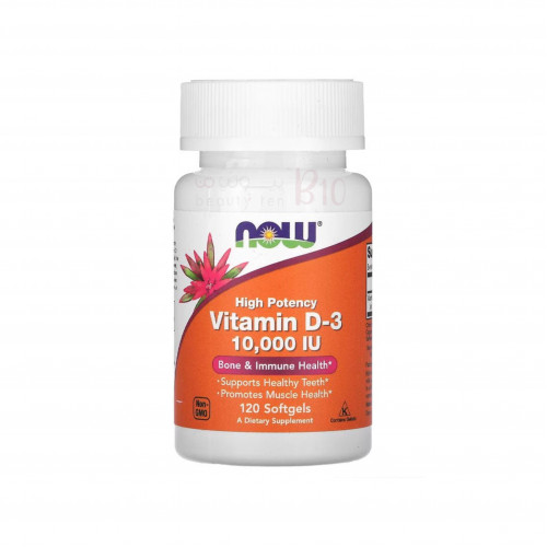 فيتامين D-3 عالي الحماية بعدد 10000 وحدة دولية - 120 كبسولة هلامية